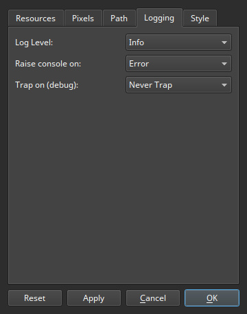 Logging preferences